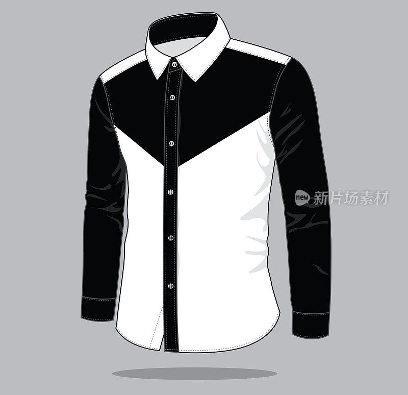 Uniform Shirt Design Vector (white / Black)